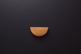 half moon ash handle in satin varnish finish